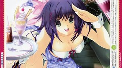 Anime waitress cleavage