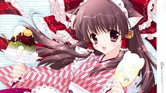 Anime waitress nekomimi animal ears