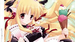 Anime waitress nekomimi animal ears