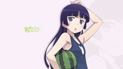 Anime watermelons long hair anime girls gokou ruri purple hair 