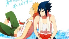 Anime watermelons uchiha sasuke uzumaki naruto naruto shippuden