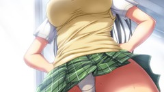 Anime wet schoolgirls skirts anime girls brown eyes black hair 