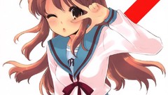 Anime white background anime girls asahina mikuru the 