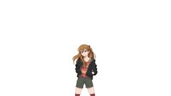 Anime white background anime girls asuka langley soryu neon 