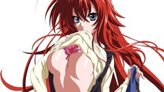 Anime white background anime girls bra redheads gremory rias 