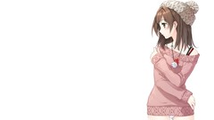 Anime white background anime girls brunettes Simple Background