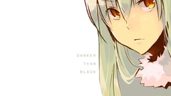 Anime white background anime girls darker than black green hair 