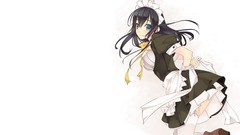 Anime white background anime girls maids