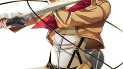 Anime white background anime girls mikasa ackerman shingeki no 