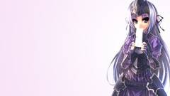 Anime white background armor long hair anime girls kore wa 