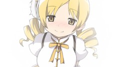Anime white background blondes anime girls mahou shoujo madoka 