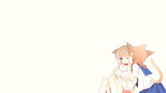 Anime white background blondes long hair anime girls blue eyes 