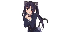 Anime white background blush anime girls brown eyes school 