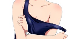 Anime white background blush anime girls cleavage takanashi 