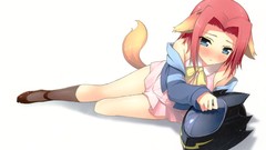 Anime white background blush anime girls code geass animal ears 