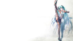 Anime white background blush long hair anime girls hatsune miku 