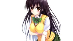 Anime white background blush long hair anime girls school 