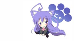 Anime white background Chibi anime girls school uniforms 