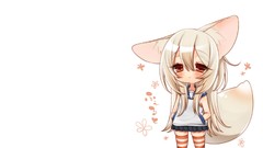 Anime white background Chibi anime girls Simple Background 