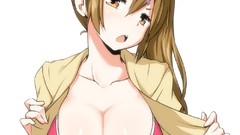Anime white background lingerie cleavage bikini chuunibyou demo 
