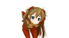 Anime white background long hair anime girls blue eyes 