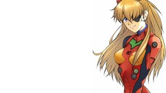 Anime white background long hair anime girls blue eyes asuka 