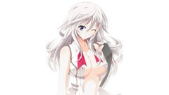 Anime white background Manga white hair anime girls blue eyes 
