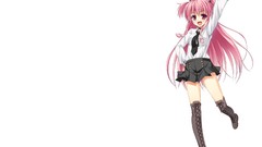 Anime white background pink hair anime girls angel beats Simple 
