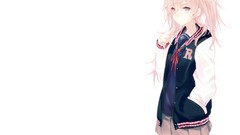 Anime white background pink hair anime girls twintails Simple 