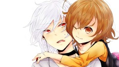 Anime white background red eyes anime girls brown eyes 