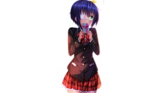 Anime white background skirts blush anime girls takanashi rikka 