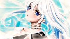 Anime white hair anime girls blue eyes touwa erio denpa onna to 