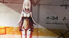 Anime white hair anime girls original characters bodysuits