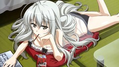 Anime white hair brown eyes