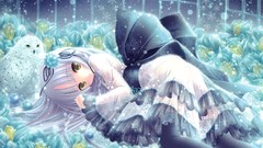 Anime white hair golden