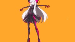 Anime white hair legs anime girls