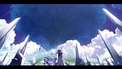 Anime white hair long hair anime girls original characters