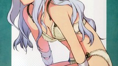 Anime white hair long hair fate hollow ataraxia scans Caren 