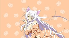 Anime white hair pajamas long hair anime girls bakemonogatari 