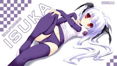 Anime white hair red eyes Ribbons long hair