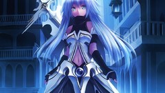 Anime white hair Swords long hair anime girls