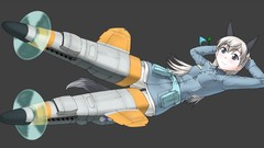 Anime white hair uniforms eila ilmatar juutilainen animal ears 