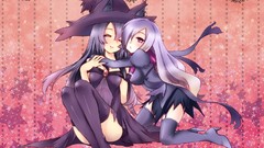 Anime witch Pokemon blush anime girls gray hair purple hair 