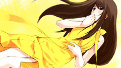 Anime yellow dress background