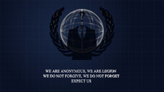 Anonymous blue background