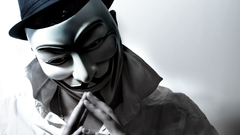 Anonymous creepy Guy Fawkes mask