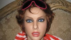 Anonymous girl face blue