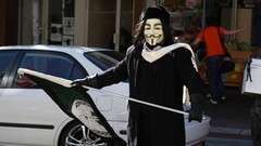 Anonymous Guy Fawkes Honda civic