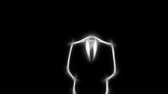 Anonymous minimalistic black background