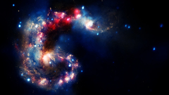 Antennae galaxies colliding